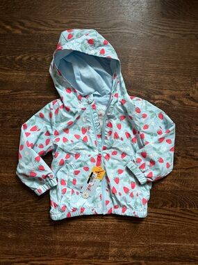Cat & Jack Strawberry Windbreaker Jacket - 2T
